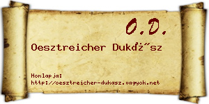 Oesztreicher Dukász névjegykártya